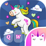 unicorn dance free keyboard theme android application logo